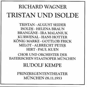 2CD Richard Wagner: Tristan Und Isolde II. & III. AKT - Munchen 08.11.1953