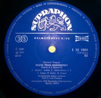 5LP/Doos Herbert von Karajan: Mistři Pěvci Norimberští (Die Meistersinger von Nürnberg)