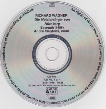 4CD/Doos André Cluytens: Die Meistersinger Von Nürnberg - 1956 Bayreuth Festival (Live)