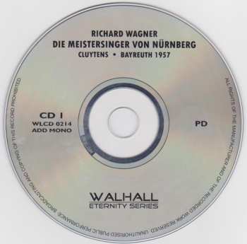 4CD/Doos André Cluytens: Die Meistersinger Von Nürnberg - Gesamtaufnahme Bayreuth 1957