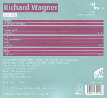 3CD Richard Wagner: Parsifal »Durch Mitleid Wissend, Der Reine Tor ...«