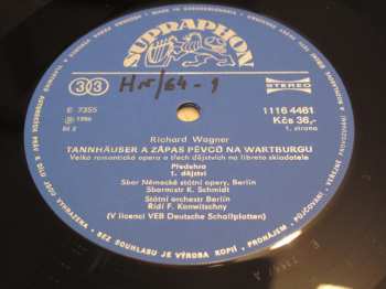 4LP/Doos Dietrich Fischer-Dieskau: Tannhäuser A Zápas Pěvců Na Wartburgu