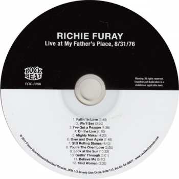 CD Richie Furay: Live At My Father's Place, August 31, 1976