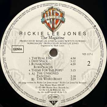 LP Rickie Lee Jones: The Magazine