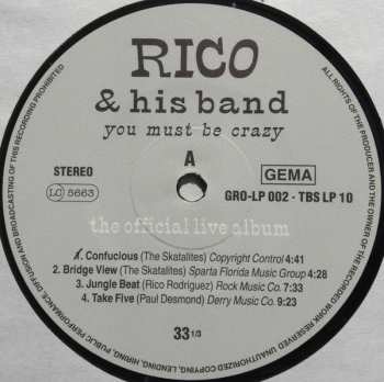 LP Rico & His Band: You Must Be Crazy - The Official Live Album
