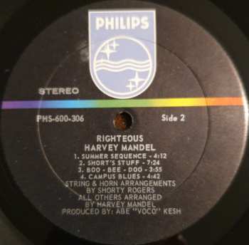 LP Harvey Mandel: Righteous
