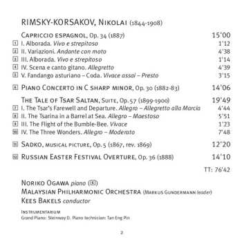 CD Nikolai Rimsky-Korsakov: Capriccio Espagnol / Piano Concerto / Sadko