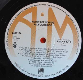 LP Rita Coolidge: Never Let You Go