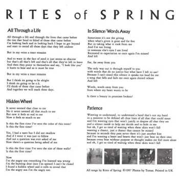 SP Rites Of Spring: All Through A Life