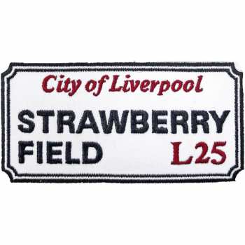 Merch Road Sign: Patch Strawberry Field, Liverpool Sign