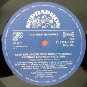 LP Leopold Koželuh: Scottish Airs