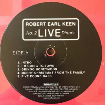 2LP Robert Earl Keen: No. 2 Live Dinner
