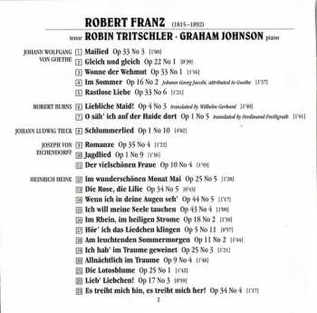 CD Graham Johnson: Songs by Robert Franz