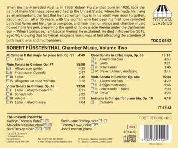 CD Robert Fürstenthal: Chamber Music, Volume Two