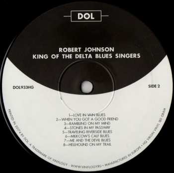 2LP Robert Johnson: King Of The Delta Blues Singers