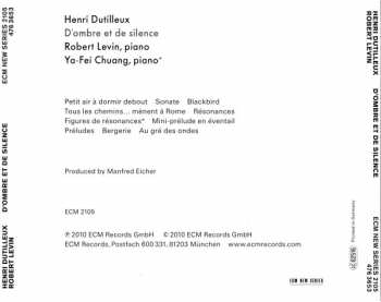 CD Robert Levin: D'ombre Et De Silence