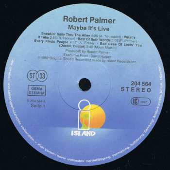 LP Robert Palmer: Maybe It's Live