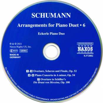 CD Robert Schumann: Arrangements For Piano Duet • 6
