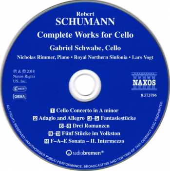 CD Robert Schumann: Cello Concerto; Works For Cello And Piano