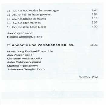 CD Robert Schumann: Dichterliebe