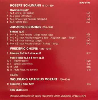 CD Robert Schumann: Klavierstücke Op.32 / Ballades Op.10 / Polonaise No.2 / Piano Sonata No.3 / Fantasy In D Minor