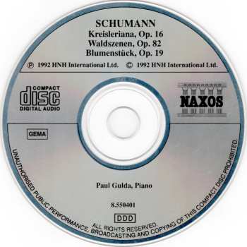 CD Robert Schumann: Kreisleriana • Waldszenen • Blumenstück