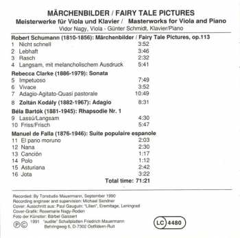CD Robert Schumann: Märchenbilder (Meisterwerke Für Klavier Und Viola)