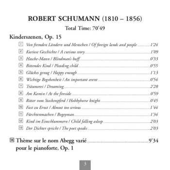 CD Robert Schumann: Kinderszenen, Op. 15 / Abegg Variations, Op. 1 / Papillons, Op. 2 / Arabeske, Op. 18 / Waldszenen, Op. 82