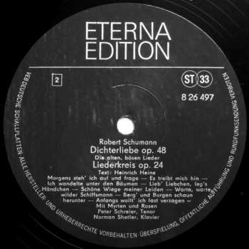 LP Robert Schumann: Dichterliebe Op. 48, Liederkreis Op. 24