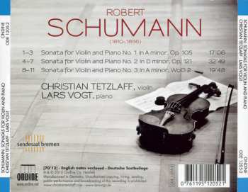 CD Robert Schumann: Sonatas for Violin and Piano