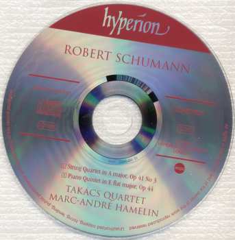 CD Robert Schumann: String Quartet Op 41 No 3 • Piano Quintet Op 44