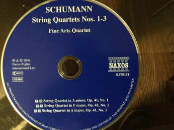 CD Robert Schumann: String Quartets Nos. 1-3