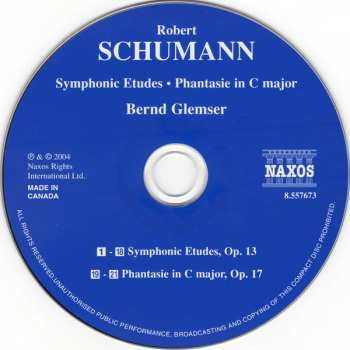CD Robert Schumann: Symphonic Etudes • Phantasie In C Major