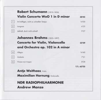 CD Robert Schumann: Violin Concerto / Double Concerto