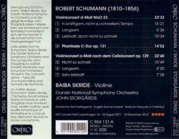 CD Robert Schumann: Violinkonzerte / Phantasie