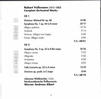 2CD Werner Andreas Albert: Complete Orchestral Works: Symphonies 1 & 2 • Cello Concerto Op. 33 • Overture »Richard III« • Overture In C