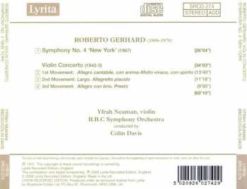 CD Roberto Gerhard: Symphonie N°4 "New York" / Violon Concerto 