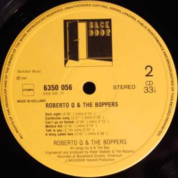 LP Roberto Q: Roberto Q & The Boppers