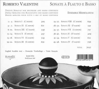 CD Roberto Valentino: Sonate À Flauto E Basso DIGI