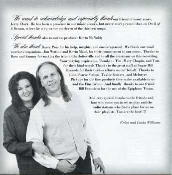 CD Robin & Linda Williams: Devil Of A Dream