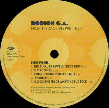 2LP Rodion G. A.: From The Archives 1981 - 2017