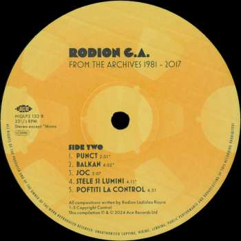 2LP Rodion G. A.: From The Archives 1981 - 2017