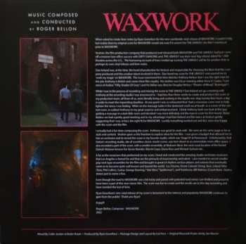 LP Roger Bellon: Waxwork Original Motion Picture Soundtrack CLR