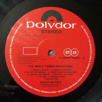 2LP Roger Daltrey: The Who‘s Tommy Orchestral