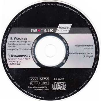 CD Pyotr Ilyich Tchaikovsky: Roger Norrington conducts Richard Wagner, Symphonic Excerpts "Parsifal" / Peter Tchaikovsky, Symphony No. 6 "Pathetique"