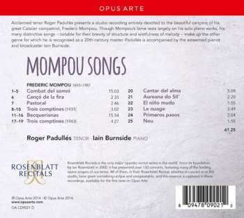 CD Frederic Mompou: Songs