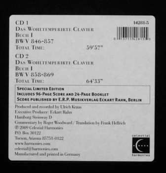 2CD Johann Sebastian Bach: Das Wohltemperirte Clavier ⦁ Buch I ⦁ BWV 846-869 LTD