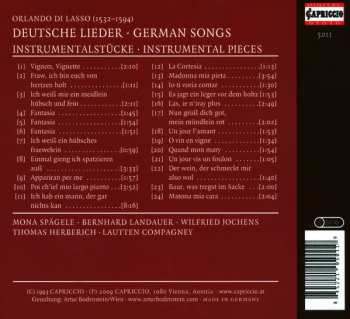 CD Lautten Compagney: Deutsche Lieder & Instrumentalstücke = German Songs & Instrumental Pieces