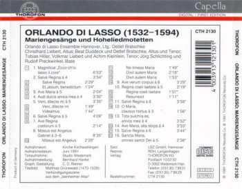 CD Roland de Lassus: Mariengesänge / Hoheliedmotetten