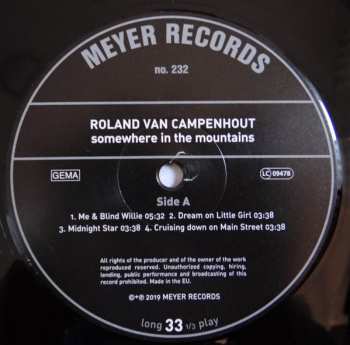 2LP/DVD Roland Van Campenhout: Somewhere In The Mountains